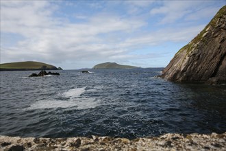 Great Blasket Island beauty as seen from seaside quay of Dunquin on Dingle peninsula. County Kerry