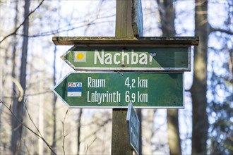 Signpost to the Nachbar viewpoint