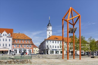 Steel sculpture on the market square