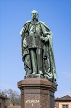 Monument to Kaiser Wilhelm I in front of the Kaiser-Wilhelms-Bad in the spa garden