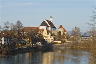 View across the Lech River to the Franciscan Monastery