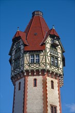 Tower of the historic combined heat and power plant in Beelitz-Heilstaetten