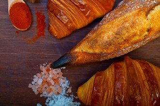 French fresh croissants and artisan baguette tradition