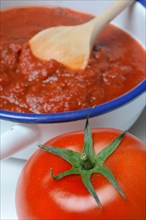 Tomato and peel with tomato sauce