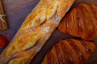 French fresh croissants and artisan baguette tradition