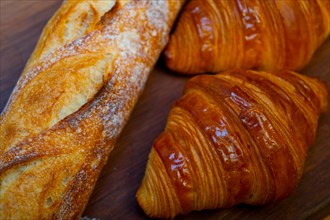 French fresh croissants and artisan baguette tradition