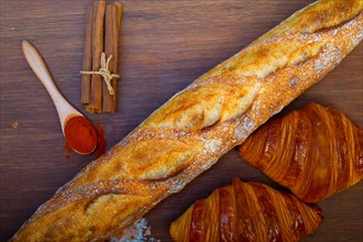 French fresh croissants and artisan baguette tradition