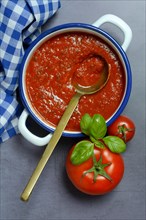 Tomatoes and peel with tomato sauce