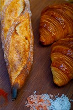 French fresh croissants and artisan baguette tradition