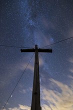Milky Way above the summit cross of Portlakopf
