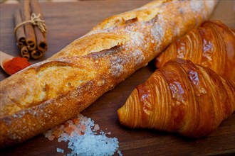 French fresh croissants and artisan baguette tradition