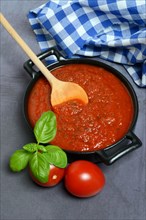 Tomatoes and peel with tomato sauce