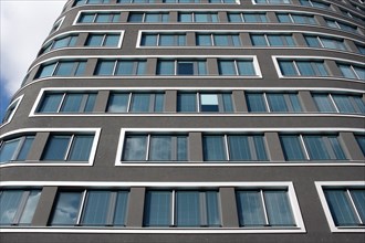 Window strips of a modern office building in the Tempelhof-Schoeneberg district