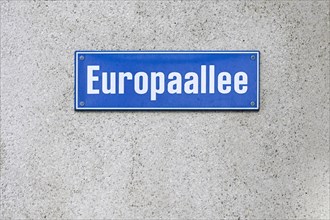Street sign Europaallee