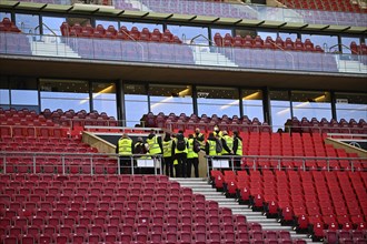 Security briefing in front of a Bundesliga match