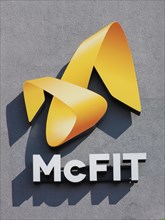 Company sign of the fitness studio McFit
