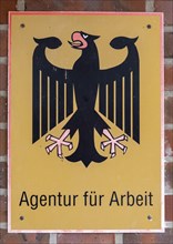 Sign on the building of the Employment Agency