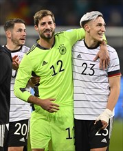 Cheering goalkeeper Kevin Trapp GER and Nico Schlotterbeck GER