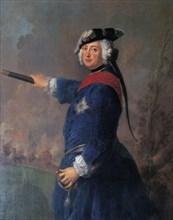 King Frederick II at the age of 34. Oil painting by Antoine Pesne