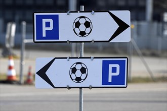Signpost Parking Lot Football Match