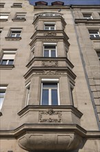 Multi-storey bay window of a tenement house