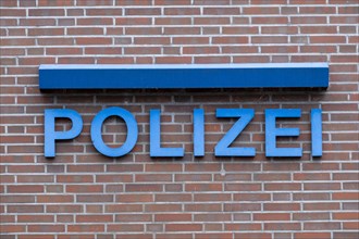 Police lettering on a police building