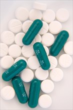 Various pain medication pills