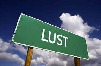 Lust road sign