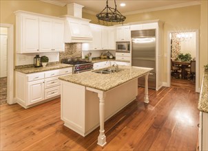 Beautiful custom kitchen interior in a new house