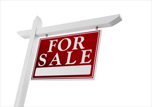 Home for sale real estate sign isolated on a white background