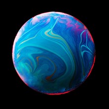 Abstract background with blue and pink sphere