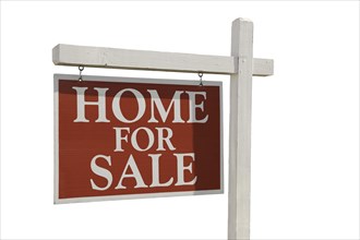 Home for sale real estate sign isolated on a white background