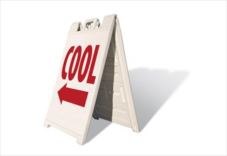 Cool tent sign isolated on a white background