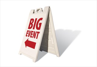 Big event tent sign isolated on a white background
