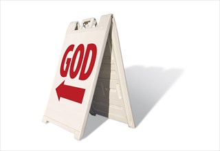 God tent sign isolated on a white background