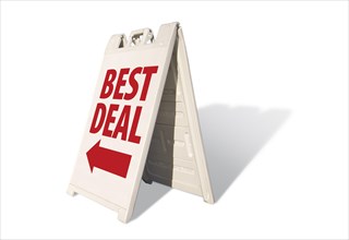 Best deal tent sign isolated on a white background