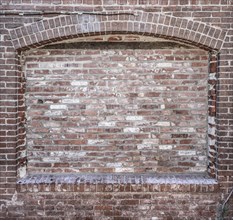 Grungy blank brick wall with inset background