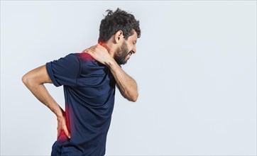 Man with spine and shoulder problems