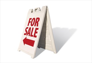 For sale tent sign isolated on a white background