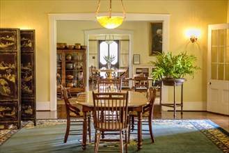 Dining room inside George Wilcoxs home in Lihue