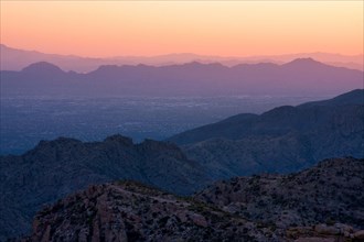 View over Tucson at dusk