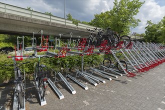 New bicycle racks at the train station