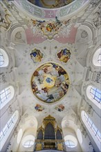 Organ and ceiling frescoes