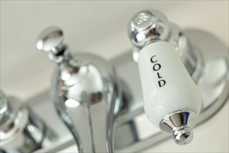 Abstract of classic chrome sink faucet