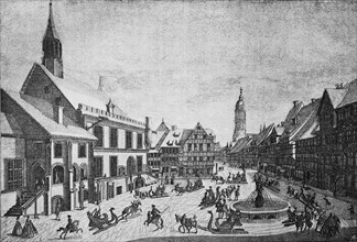 The market place in Goettingen