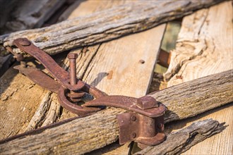 Abstract of vintage antique wood wagon parts