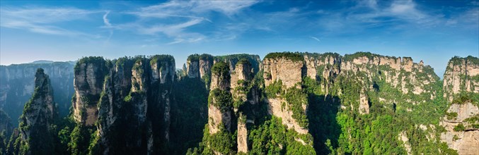 Panorama of famous tourist attraction of China Avatar mountains