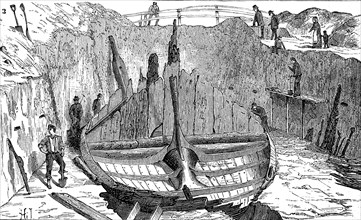 The Gokstad Ship is a 9th century Viking ship found in a burial mound at Gokstad in Sandar