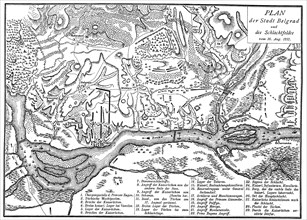 Plan of the Battle of Belgrade of 16 August 1717