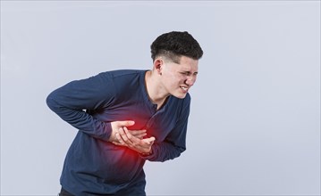 Man with chest pain isolated